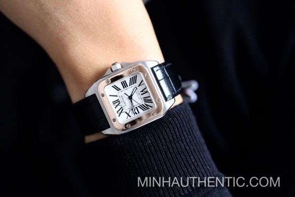 Cartier Santos 100 Medium 18k Rose Gold W20107X7