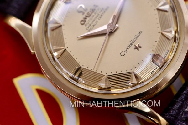 Omega Constellation De Luxe Stepped Pie Pan Arrowhead 18k Rose Gold 2852/2853 SC