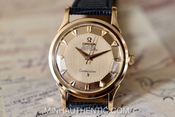 Omega Constellation De Luxe Stepped Pie Pan Arrowhead 18k Rose Gold 2852/2853 SC