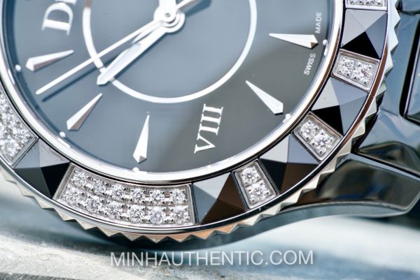 Dior VIII Place Vendome Black Ceramic Diamond CD1241E0C001 - Ảnh 25