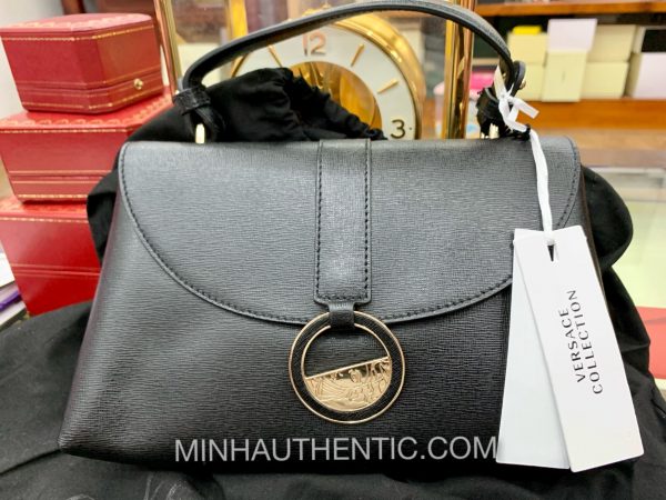 Versace Black Saffiano Top Handle Satchel LBF0998S-LVSS-L41OC