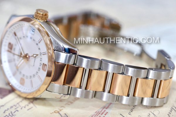 Longines Conquest Classic GMT 18k Rose Gold/Steel L2.799.5.76.7