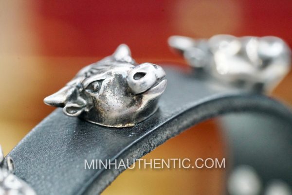 Gucci Anger Forest Sterling Silver/Leather Bracelet