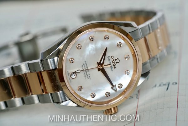 Omega Aqua Terra Master Co-Axial 18k Rose Gold/Steel MOP/Diamond 231.20.39.21.55.003