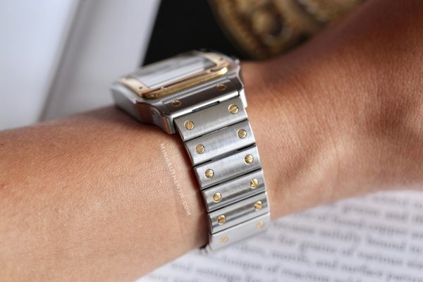 Cartier Santos Galbee XL 2823 18k Gold/Steel W20099C4