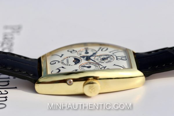 Franck Muller Cintree Curvex Perpetual Calendar 18k Green Gold 5850 QP