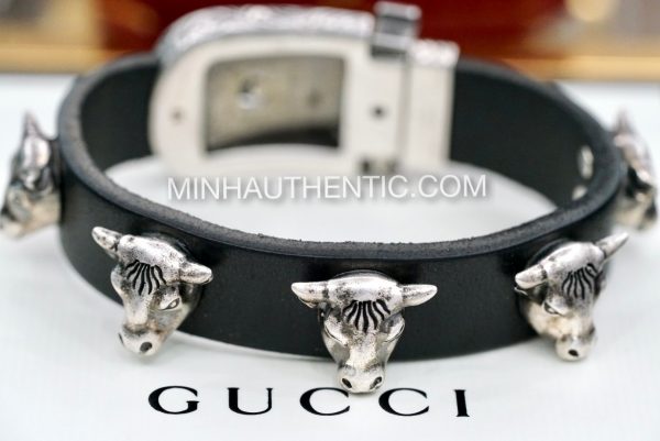 Gucci Anger Forest Sterling Silver/Leather Bracelet