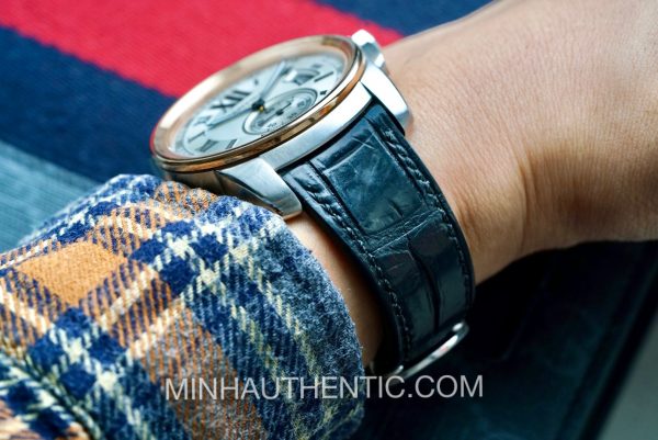 Cartier Calibre 18k Rose Gold/Steel W7100039