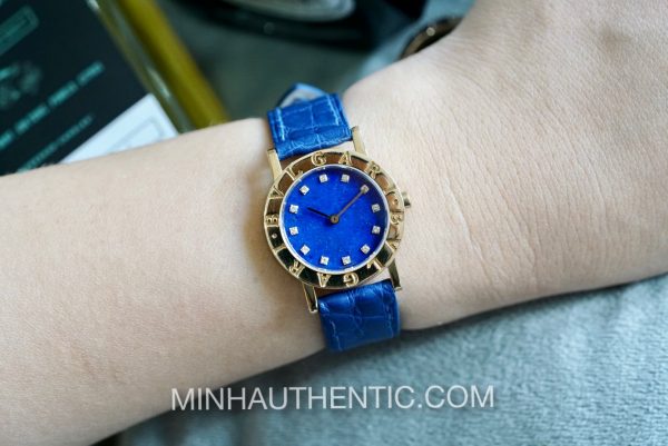 Bvlgari BVLGARI.BVLGARI Lapis Lazuli Diamond 18k Gold BB 26 DGL