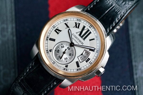Cartier Calibre 18k Rose Gold/Steel W7100039