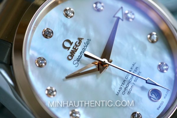 Omega Aqua Terra Master Co-Axial 18k Rose Gold/Steel MOP/Diamond 231.20.39.21.55.003