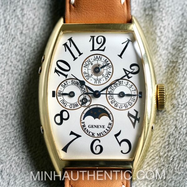 Franck Muller Cintree Curvex Perpetual Calendar 18k Green Gold 5850 QP