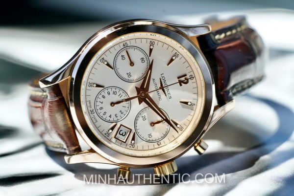 Longines Heritage Chronograph 18k Rose Gold L2.742.8.76.2
