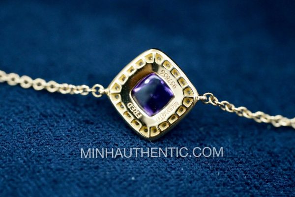 Fred Of Paris 18k Rose Gold Diamond Amethyst Pain De Sucre Bracelet 6B0235-000