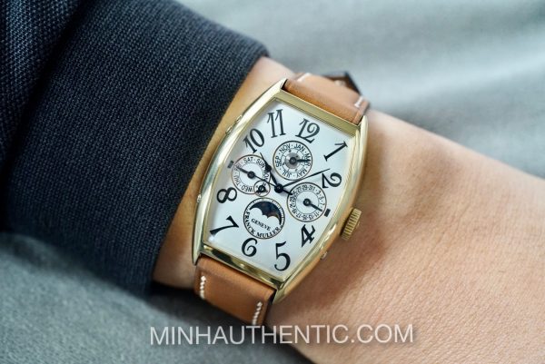 Franck Muller Cintree Curvex Perpetual Calendar 18k Green Gold 5850 QP