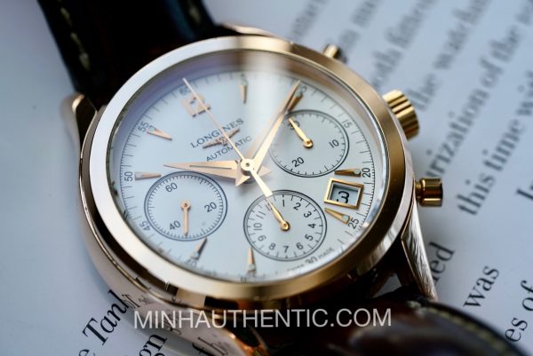 Longines Heritage Chronograph 18k Rose Gold L2.742.8.76.2