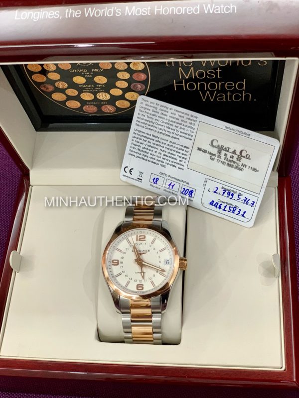 Longines Conquest Classic GMT 18k Rose Gold/Steel L2.799.5.76.7