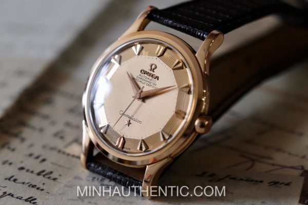 Omega Constellation De Luxe Stepped Pie Pan Arrowhead 18k Rose Gold 2852/2853 SC