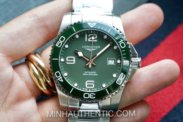 Longines Hydroconquest Ceramic 41mm Green L3.781.4.06.6