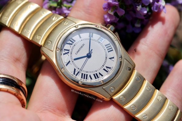 Cartier Santos Ronde Automatic 18k Gold 1900 1