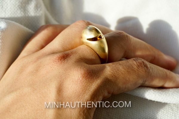 Bvlgari Cabochon 18k Gold Ring