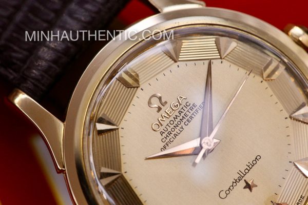 Omega Constellation De Luxe Stepped Pie Pan Arrowhead 18k Rose Gold 2852/2853 SC