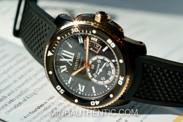 Cartier Calibre Diver 18k Rose Gold/ADLC Steel W2CA0004 3729