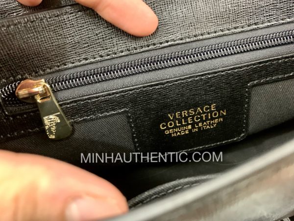 Versace Black Saffiano Top Handle Satchel LBF0998S-LVSS-L41OC
