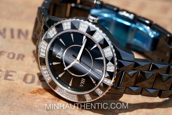 Dior VIII Place Vendome Black Ceramic Diamond CD1241E0C001 - Ảnh 29