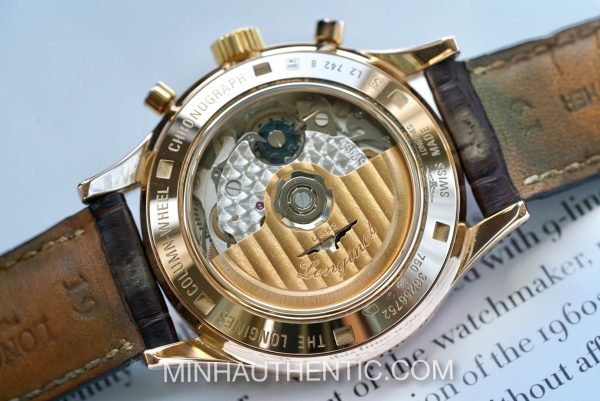 Longines Heritage Chronograph 18k Rose Gold L2.742.8.76.2