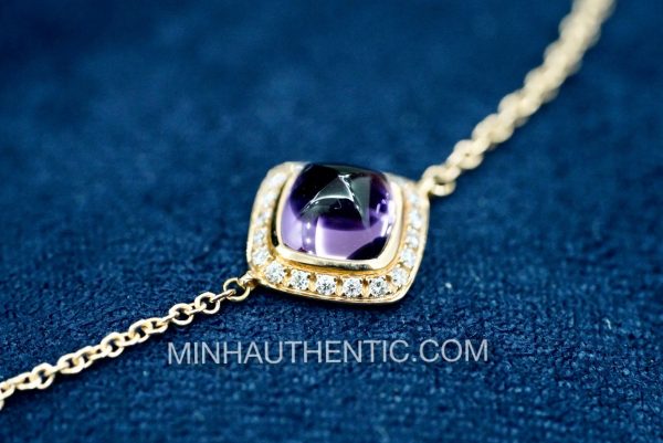 Fred Of Paris 18k Rose Gold Diamond Amethyst Pain De Sucre Bracelet 6B0235-000
