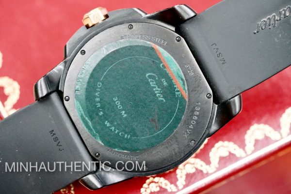 Cartier Calibre Diver 18k Rose Gold/ADLC Steel W2CA0004 3729