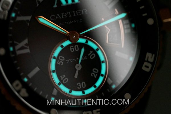 Cartier Calibre Diver 18k Rose Gold/ADLC Steel W2CA0004 3729