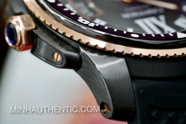 Cartier Calibre Diver 18k Rose Gold/ADLC Steel W2CA0004 3729
