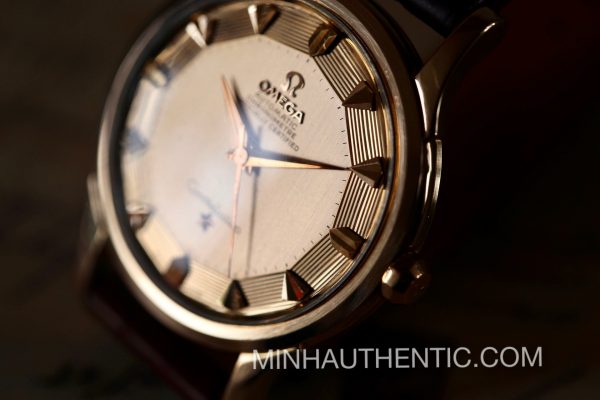 Omega Constellation De Luxe Stepped Pie Pan Arrowhead 18k Rose Gold 2852/2853 SC