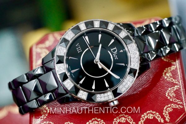 Dior VIII Place Vendome Black Ceramic Diamond CD1241E0C001