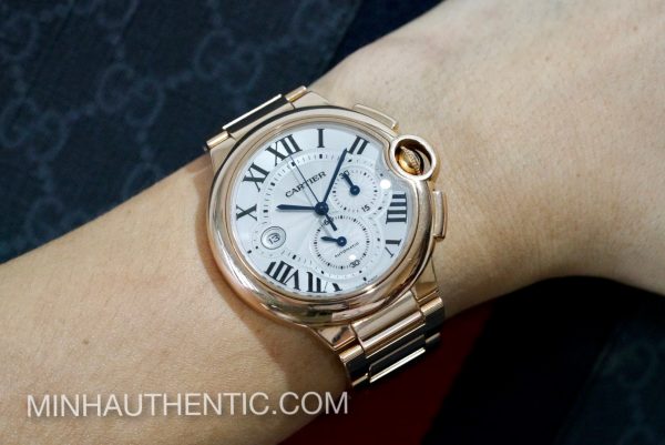 Cartier Ballon Bleu Chronograph 18k Rose Gold W6920010 (ref. 3107)