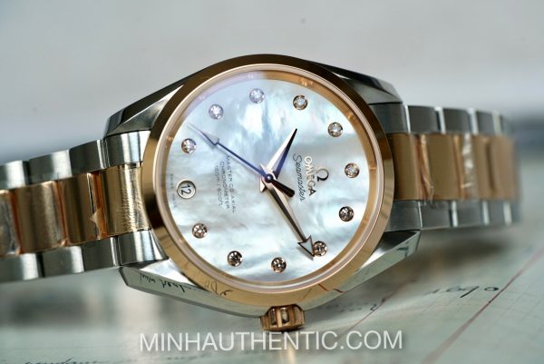 Omega Aqua Terra Master Co-Axial 18k Rose Gold/Steel MOP/Diamond 231.20.39.21.55.003