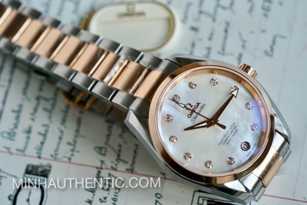 Omega Aqua Terra Master Co-Axial 18k Rose Gold/Steel MOP/Diamond 231.20.39.21.55.003