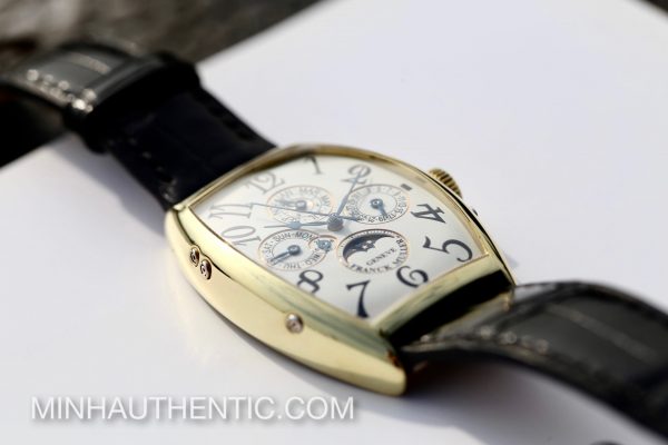 Franck Muller Cintree Curvex Perpetual Calendar 18k Green Gold 5850 QP