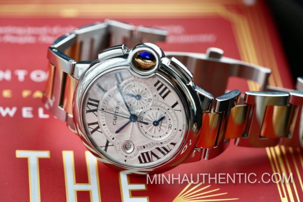 Cartier Ballon Bleu Chronograph 18k Rose Gold/Steel W6920075