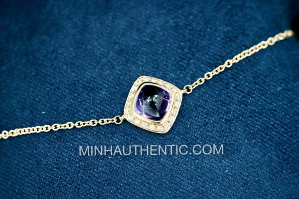 Fred Of Paris 18k Rose Gold Diamond Amethyst Pain De Sucre Bracelet 6B0235-000
