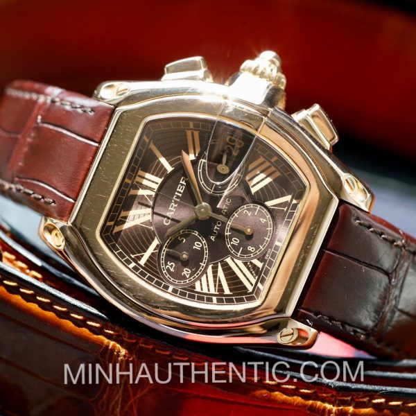 Cartier Roadster Chronograph 18k Rose Gold 2848 W62042Y5