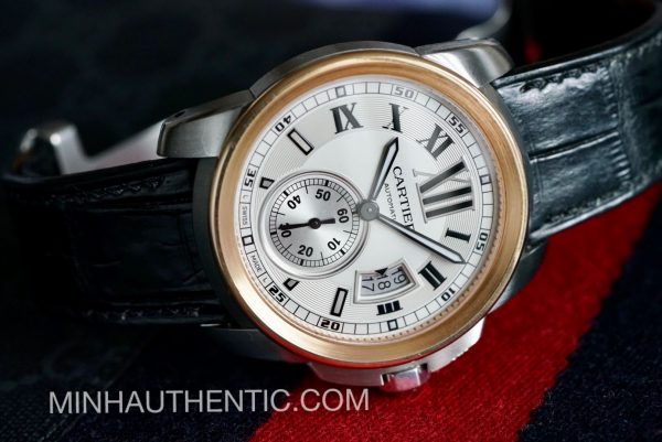 Cartier Calibre 18k Rose Gold/Steel W7100039