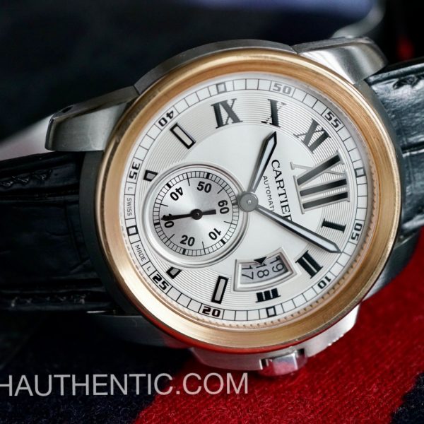 Cartier Calibre 18k Rose Gold/Steel W7100039