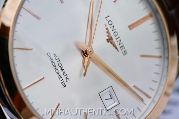 Longines Record Chronometer 18k Rose Gold/Steel L2.821.5.72.2 - Ảnh 15