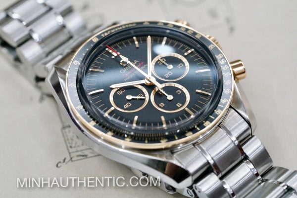 Omega Speedmaster Moonwatch Olympic Tokyo 2020 18k Gold/Steel Black 522.20.42.30.01.001 - Ảnh 8