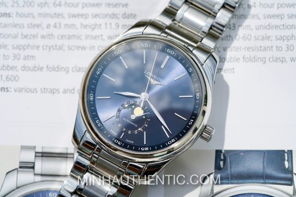 Longines Master Moonphase Blue L2.909.4.92.6 - Ảnh 4