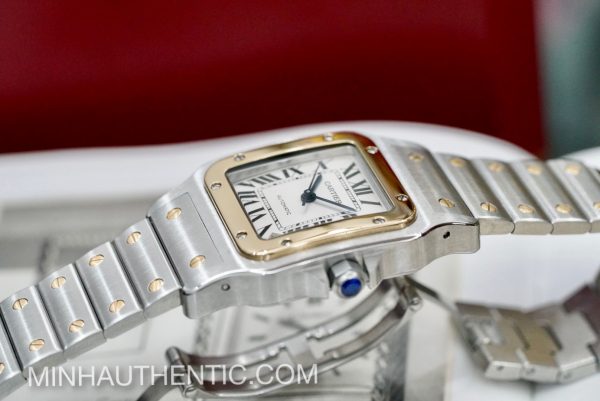 Cartier Santos Galbee XL 2823 Automatic 18k Gold/Steel W20099C4 - Ảnh 6