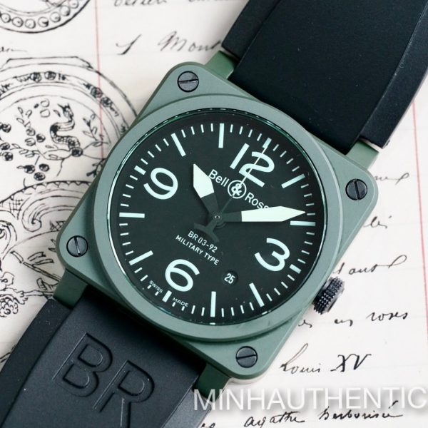 Bell & Ross BR03-92 Military Green Ceramic BR0392-CERAM-MIL